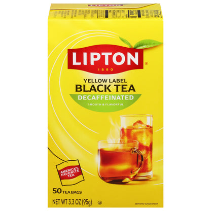 Lipton Yellow Label Decaffeinated Black Tea 50 Tea Bags