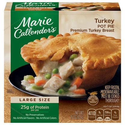 Marie Callender's Frozen Meal, Turkey Pot Pie, 15 Ounce