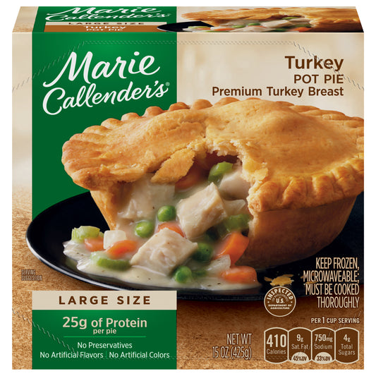Marie Callender's Frozen Meal, Turkey Pot Pie, 15 Ounce
