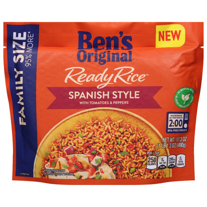 Ben's Original Spanish Style with Tomatoes & Peppers Ready Rice Family Size 17.3 oz