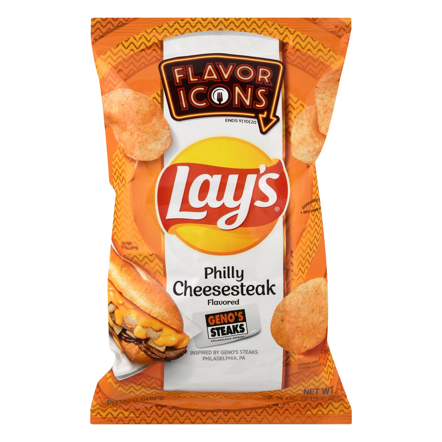 Lay's Flavor Icons Philly Cheesesteak Flavored Potato Chips 7.75 oz