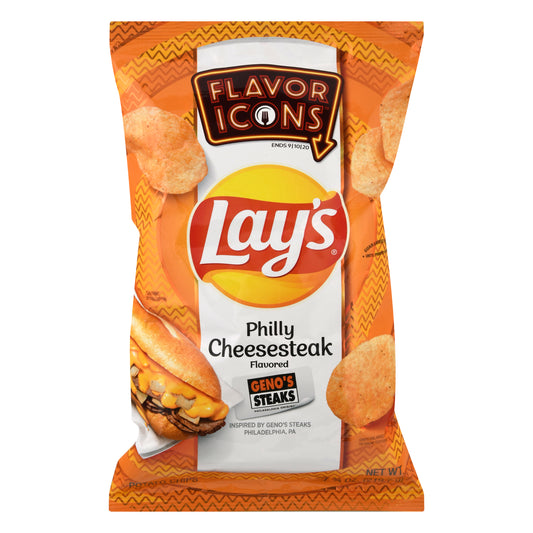 Lay's Flavor Icons Philly Cheesesteak Flavored Potato Chips 7.75 oz