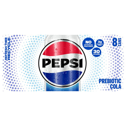 Pepsi Prebiotic Cola 12 Fl Oz X 8 Count