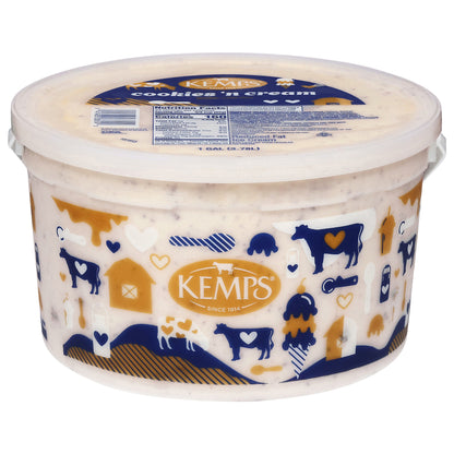 Kemps Reduced Fat Cookies 'n Cream Ice Cream 1 gal