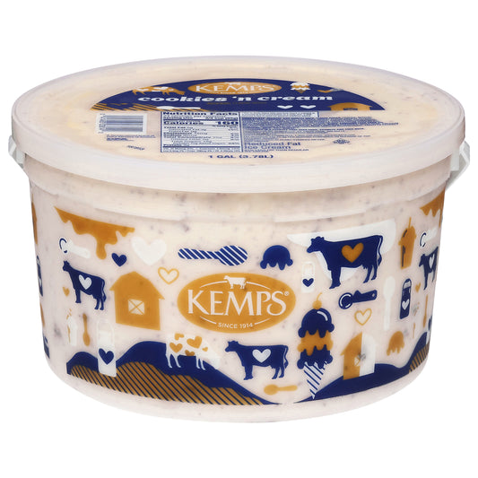 Kemps Reduced Fat Cookies 'n Cream Ice Cream 1 gal