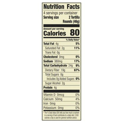Old El Paso Carb Advantage Tortilla Rounds, 3g Net Carbs, 80 Calories, 8 Ct, 6.5 oz