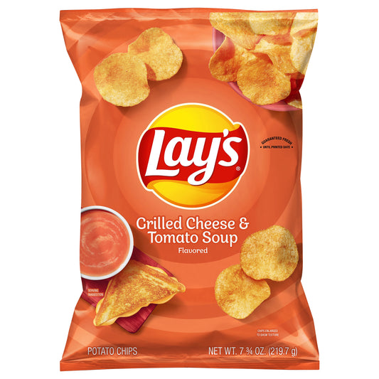 Lay's Grilled Cheese & Tomato Soup Flavored Potato Chips 7.75 oz