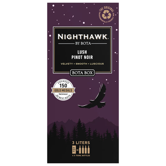 Nighthawk by Bota Box Lush Pinot Noir Red Wine, 3L