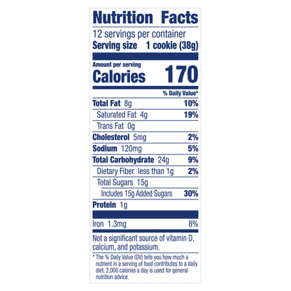 Pillsbury Ready To Bake Refrigerated Cookie Dough, Chocolate Chip, 12 Big Cookies, 16 oz