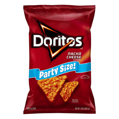 Doritos Party Size Nacho Cheese Flavored Tortilla Chips 15 oz
