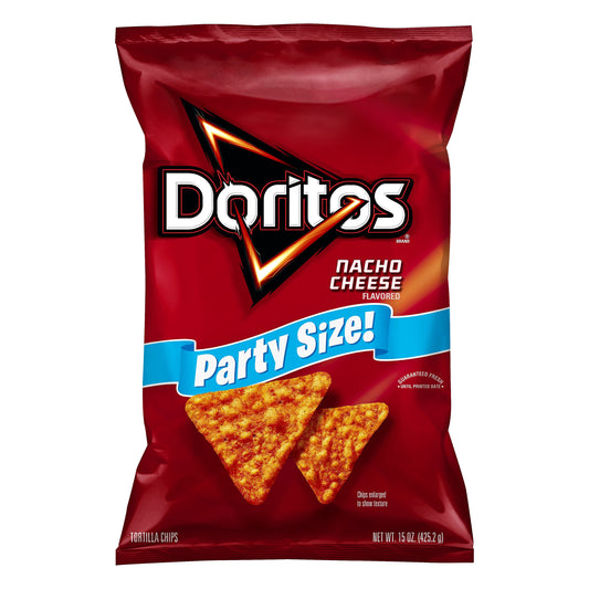 Doritos Party Size Nacho Cheese Flavored Tortilla Chips 15 oz