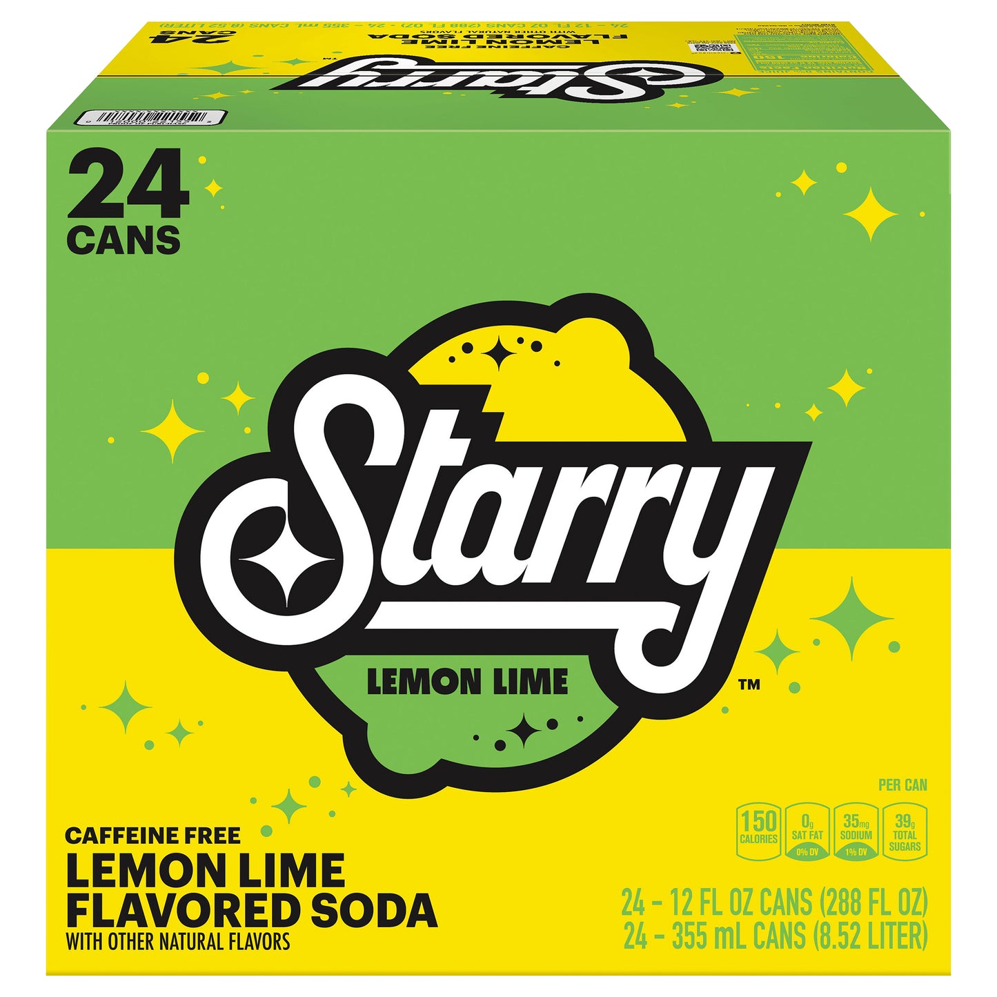 Starry Soda Lemon Lime 12 Fl Oz 24 Count