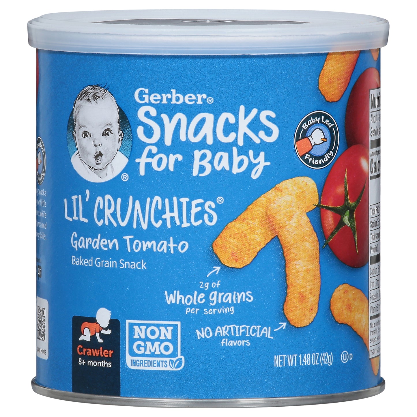 Gerber Snacks for Baby Crawler 8+ Months Garden Tomato Lil' Crunchies 1.48 oz