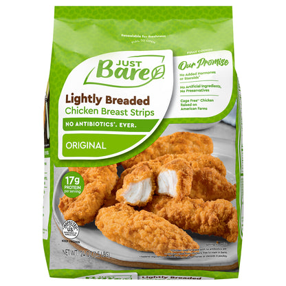 Just Bare Fully Cooked Lightly Breaded Chicken Breast Strips