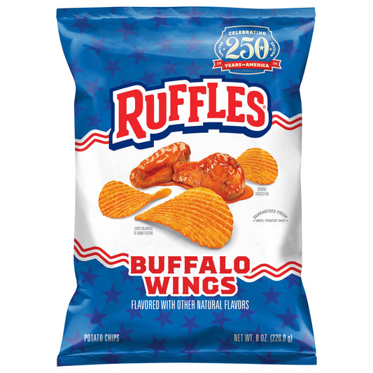 Ruffles Potato Chips Buffalo Wings, 8 Oz