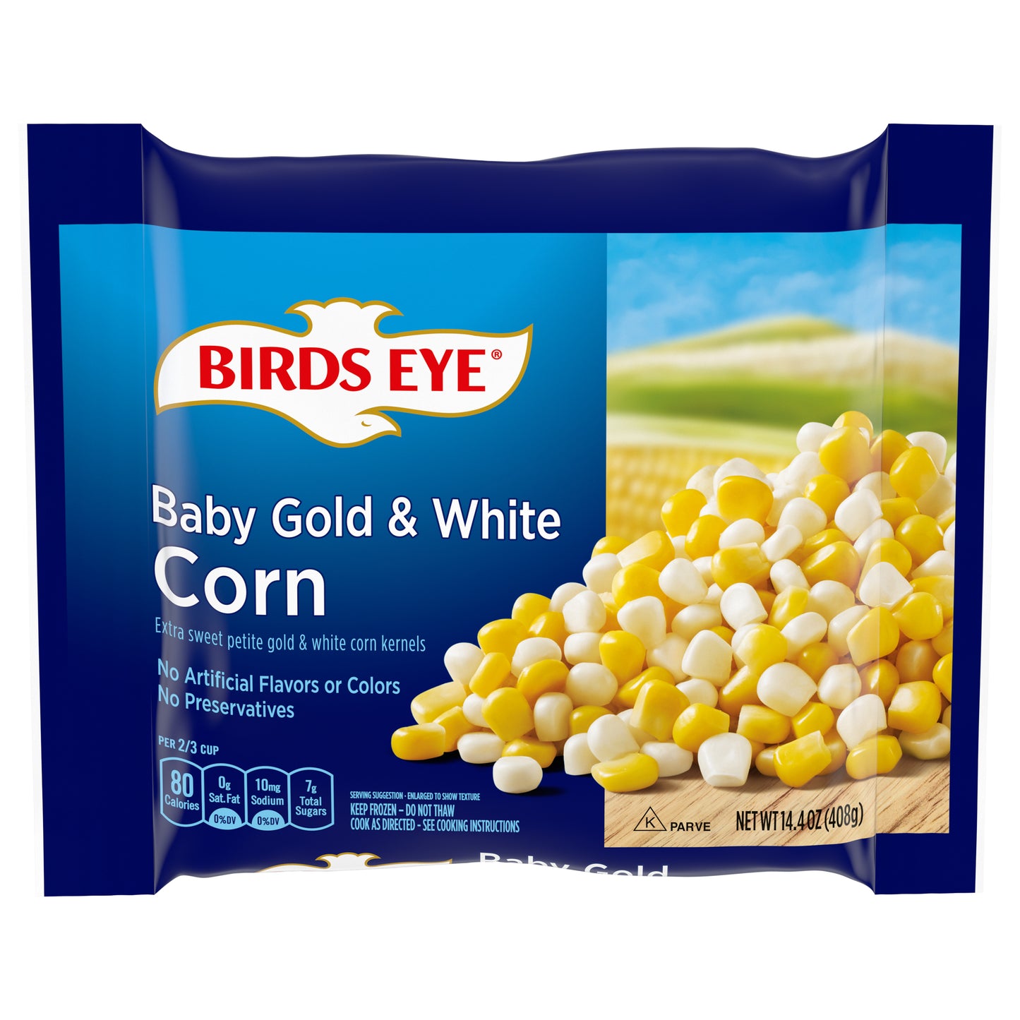 Birds Eye Baby Gold and White Corn, Frozen Vegetable, 14.4 OZ