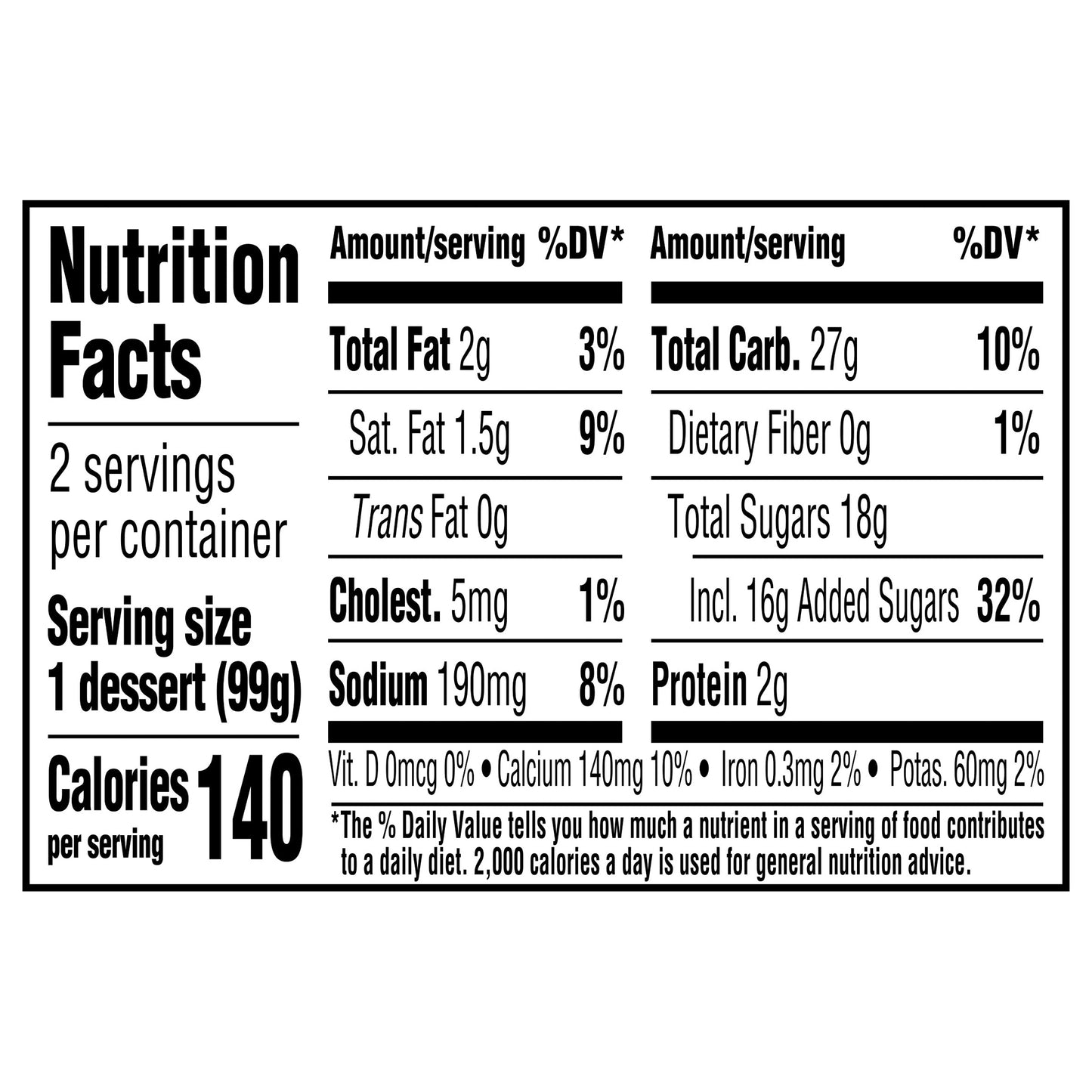 Jell-O Birthday Cake Flavored Pudding with Cookie Crumbles and Sprinkles, 2 Refrigerated Desserts, for Quick and Easy Snacking, Artificially Flavored, 7 oz