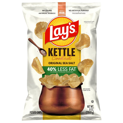 Lay's Kettle Cooked Potato Chips Original 8 Oz