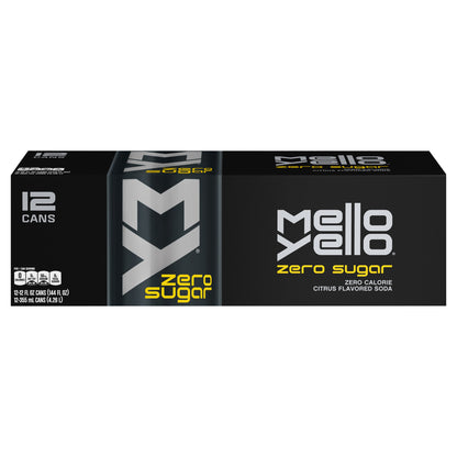 Mello Yello Zero Sugar Fridge Pack Cans, 12 fl oz, 12 Pack