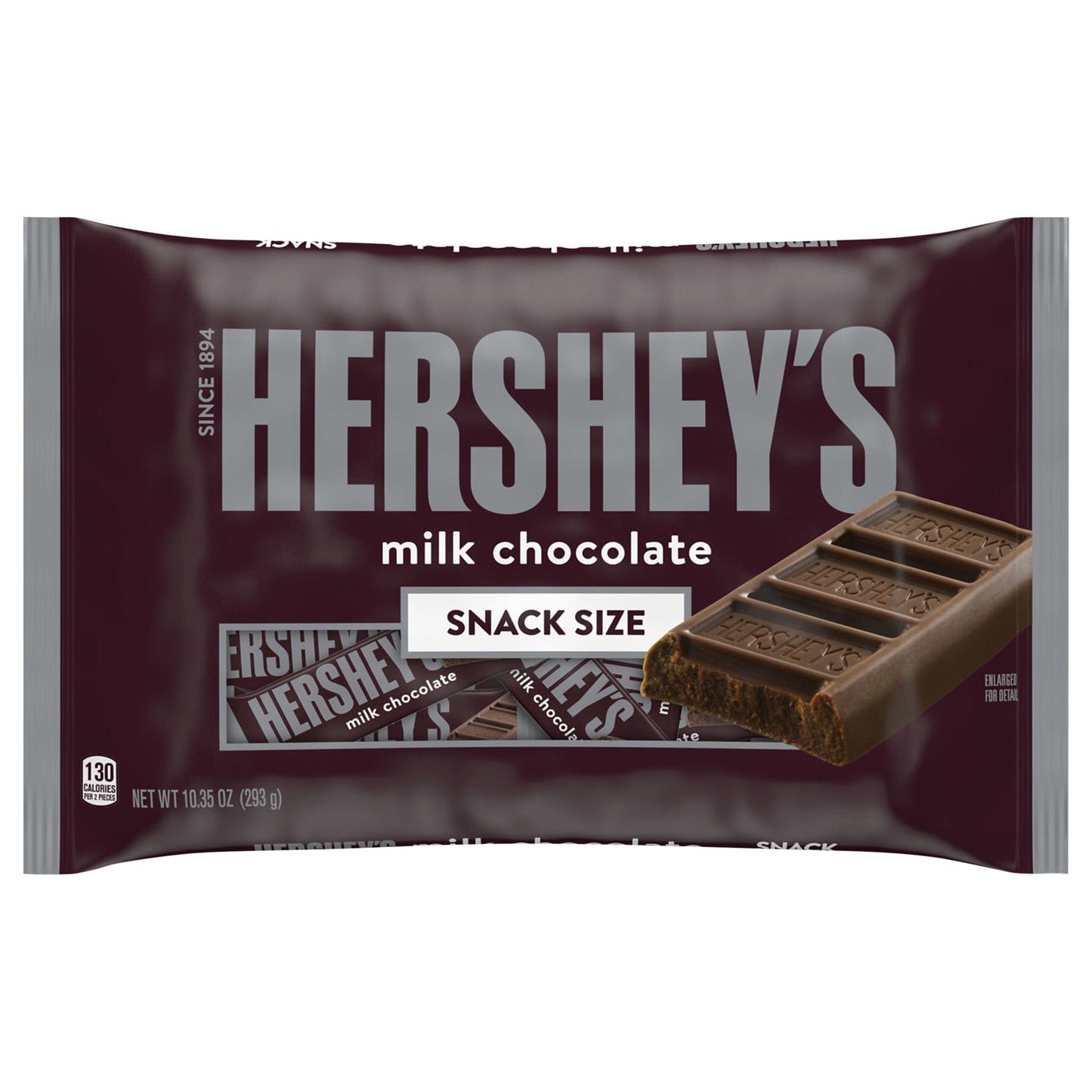 HERSHEY'S Milk Chocolate Snack Size, Candy Bag, 10.35 oz