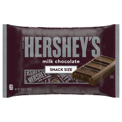 HERSHEY'S Milk Chocolate Snack Size, Candy Bag, 10.35 oz