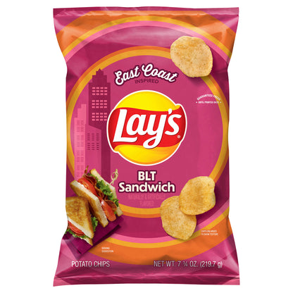 Lay's Potato Chips BLT Sandwich Naturally and Artificially Flavored 7 3/4 Oz