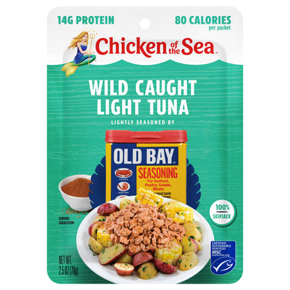 Chicken of the Sea Wild Caught Light Tuna Packet, OLD BAY® Seasoning 2.5 oz