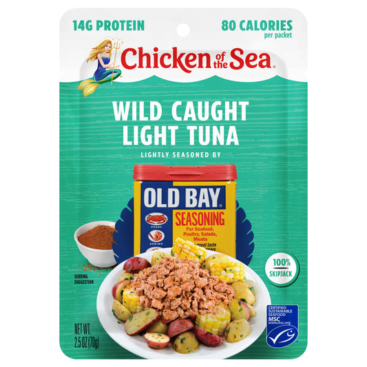 Chicken of the Sea Wild Caught Light Tuna Packet, OLD BAY® Seasoning 2.5 oz