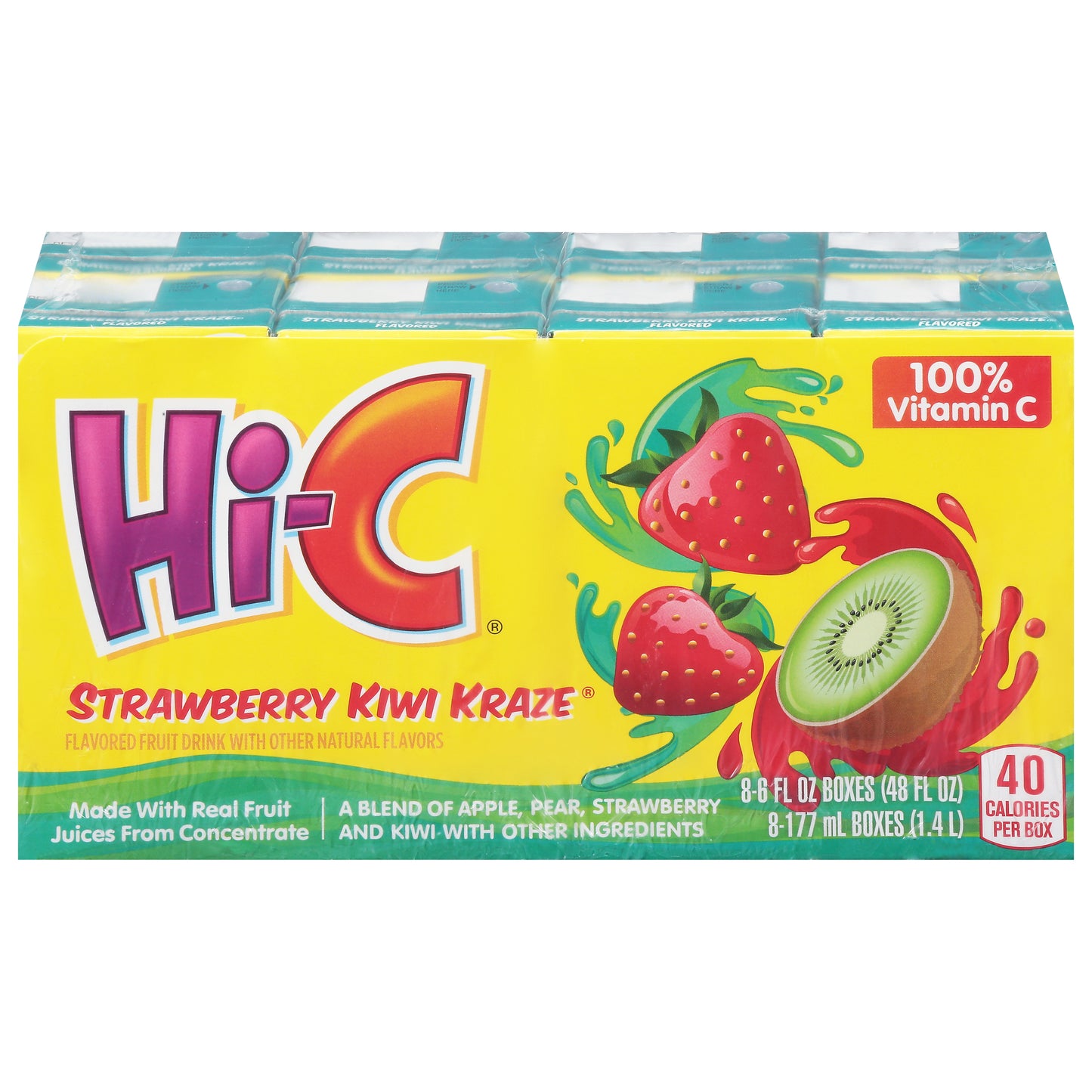 Hi-C Strawberry Kiwi Kraze Fruit Drink 8 - 6 fl oz Boxes