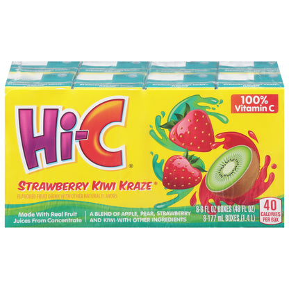 Hi-C Strawberry Kiwi Kraze Fruit Drink 8 - 6 fl oz Boxes