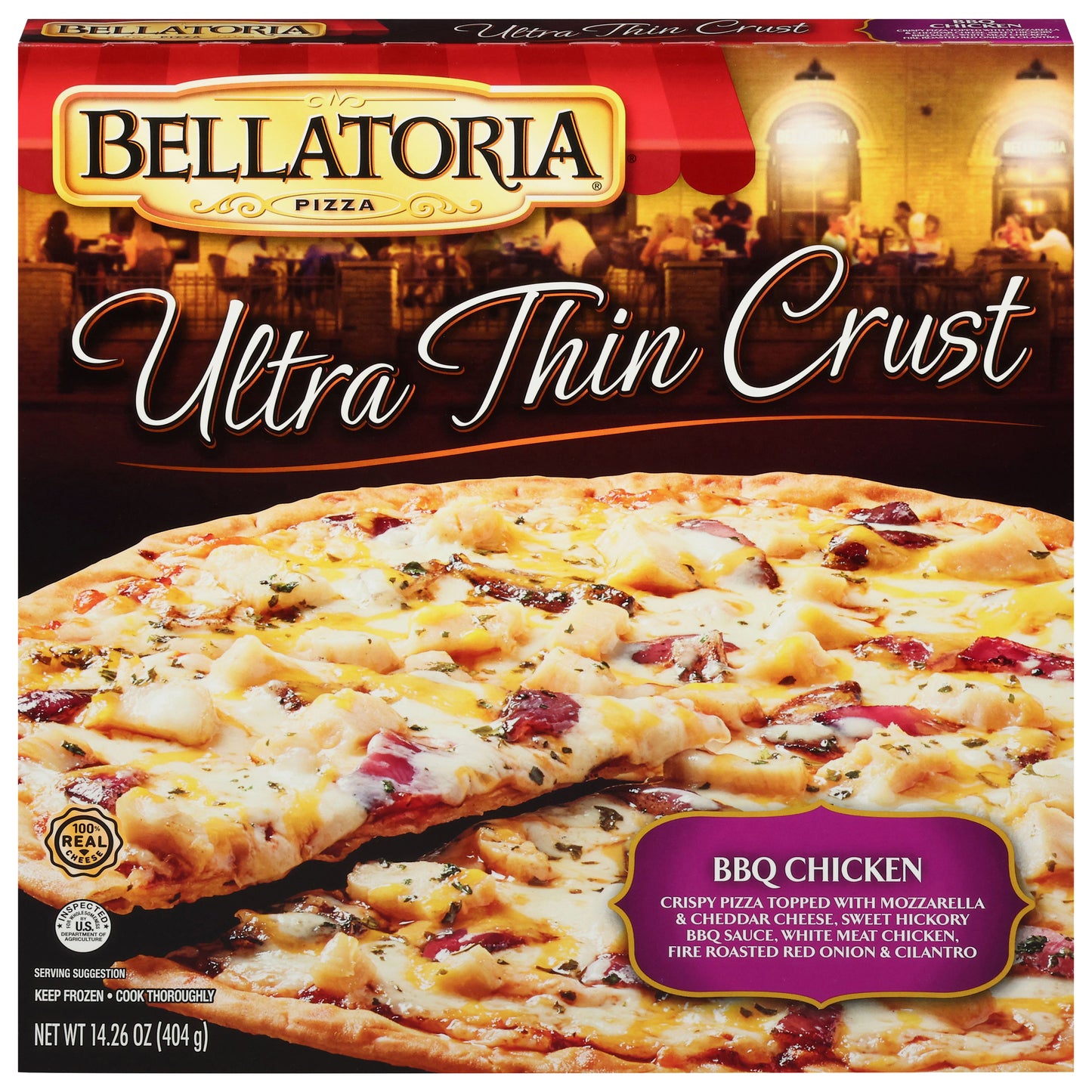 Bellatoria Ultra Thin Crust BBQ Chicken Pizza 14.26 oz