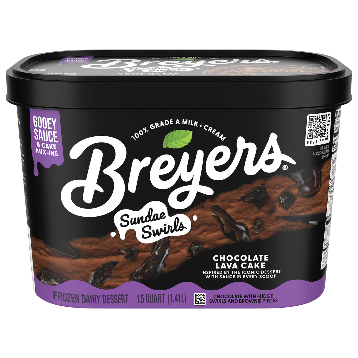 Breyers Sundae Swirls Chocolate Lava Cake 48 oz