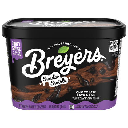 Breyers Sundae Swirls Chocolate Lava Cake 48 oz