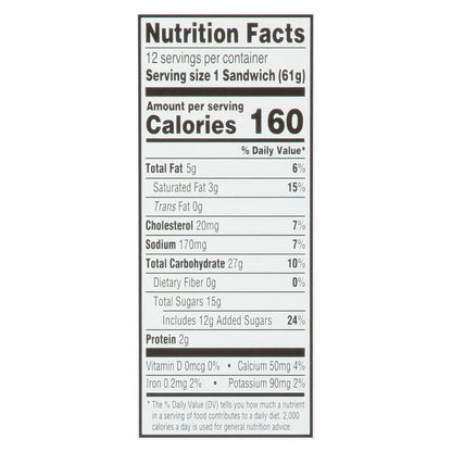 Kemps Salted Caramel Ice Cream Sandwiches 12 - 3.5 fl oz