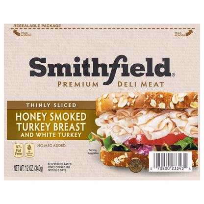 Smithfield Premium Deli Smoked Honey Turkey, 12oz