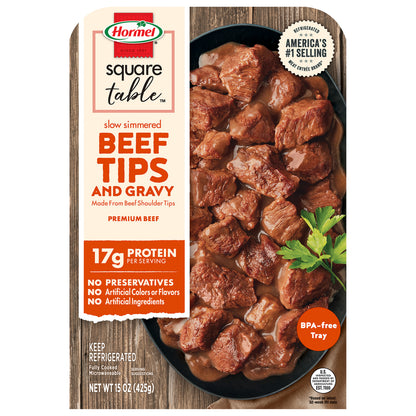 Hormel Square Table Slow Simmered Beef Tips and Gravy 15 oz