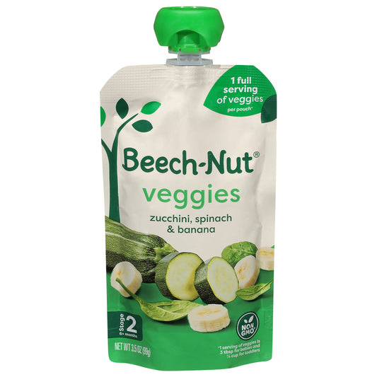Beech-Nut Stage 2 (6+ Months) Zucchini, Spinach & Banana Veggies 3.5 oz