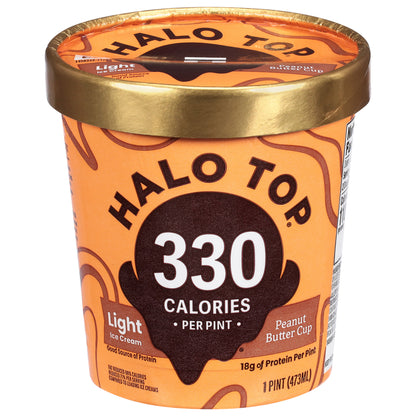 Halo Top Peanut Butter Cup Light Ice Cream, 16 fl oz Pint