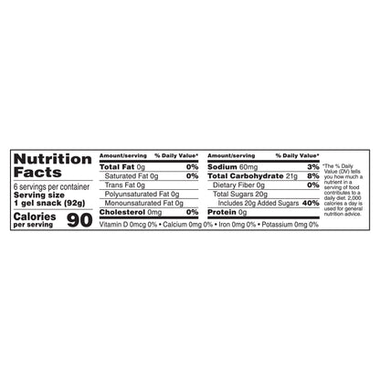 Snack Pack Fanta Orange Flavored Juicy Gels, 6 Count Snack Cups