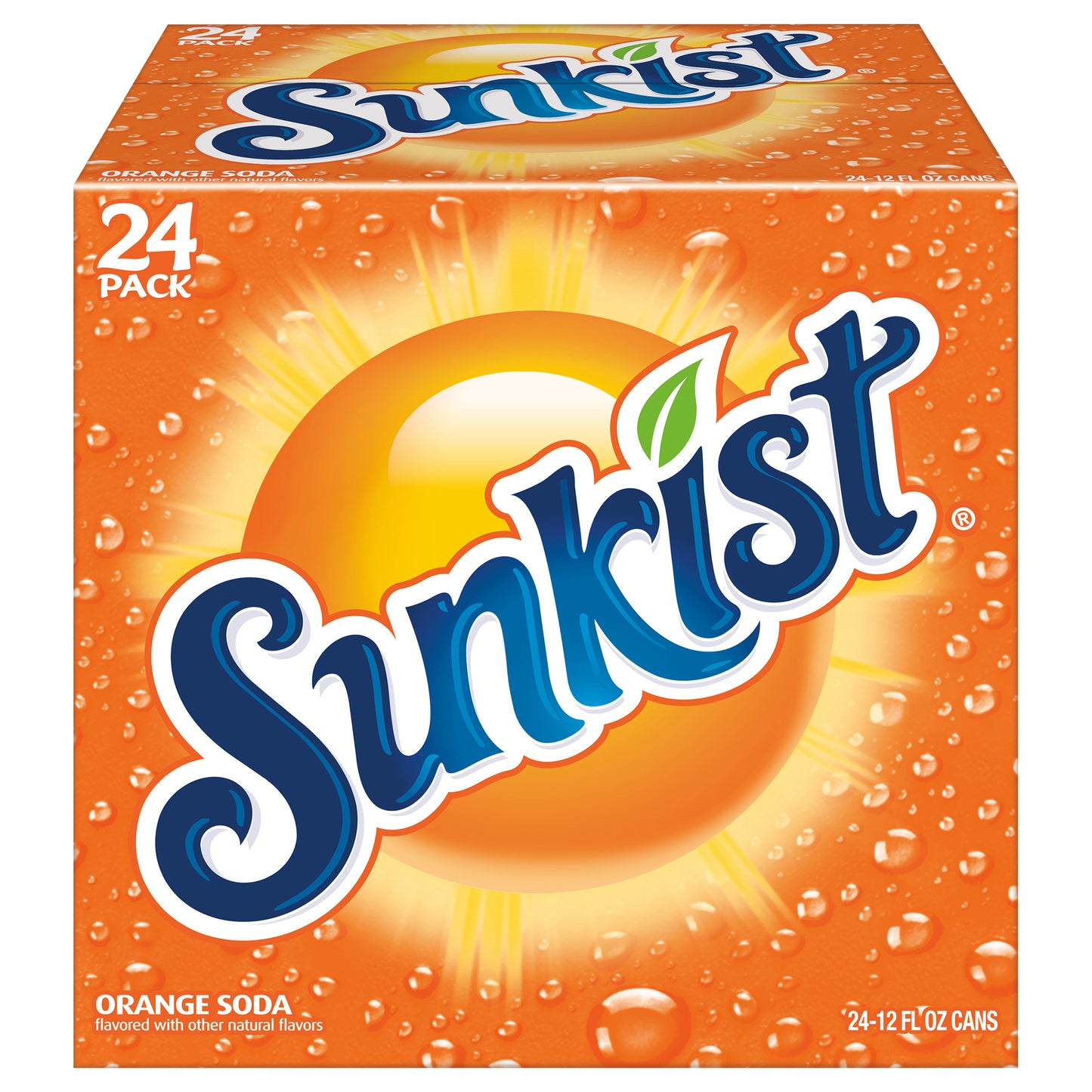 Sunkist Orange Soda, 12 fl oz cans, 24 pack
