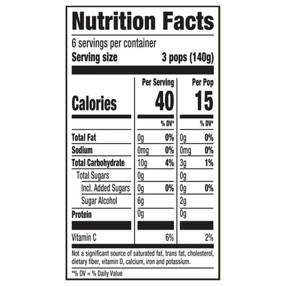 Popsicle Pack of 18 29.7 oz Ice Pops Orange Cherry Grape