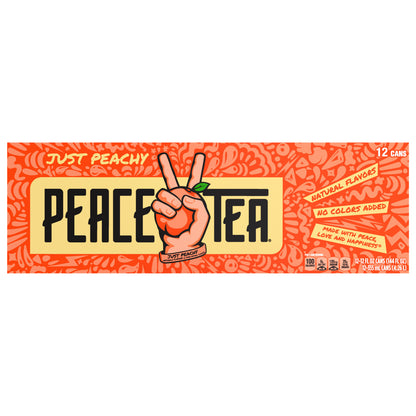 Peace Tea Just Peachy Fridge Pack Cans, 12 fl oz, 12 Pack
