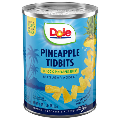 Dole Pineapple Tidbits in 100% Pineapple Juice 20 oz