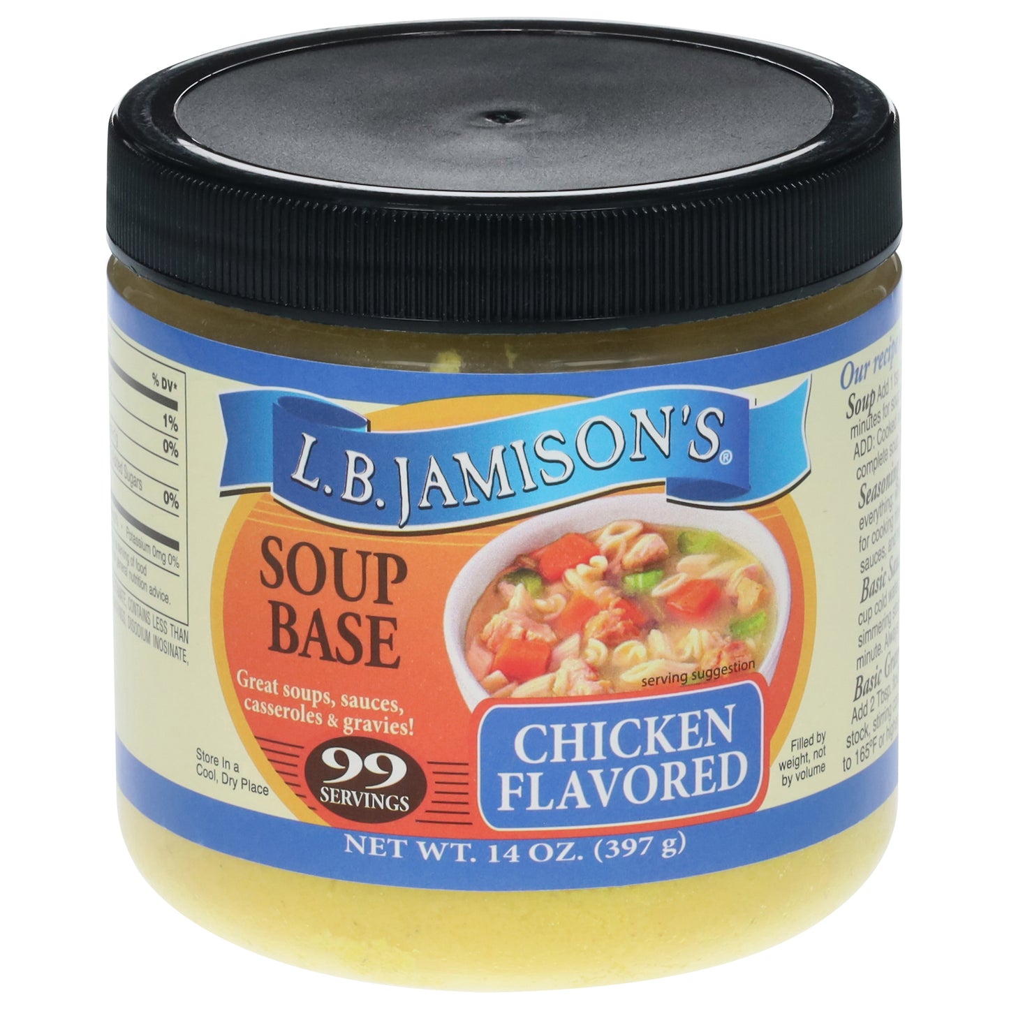 L.B. Jamison's Chicken Flavored Soup Base 14 oz