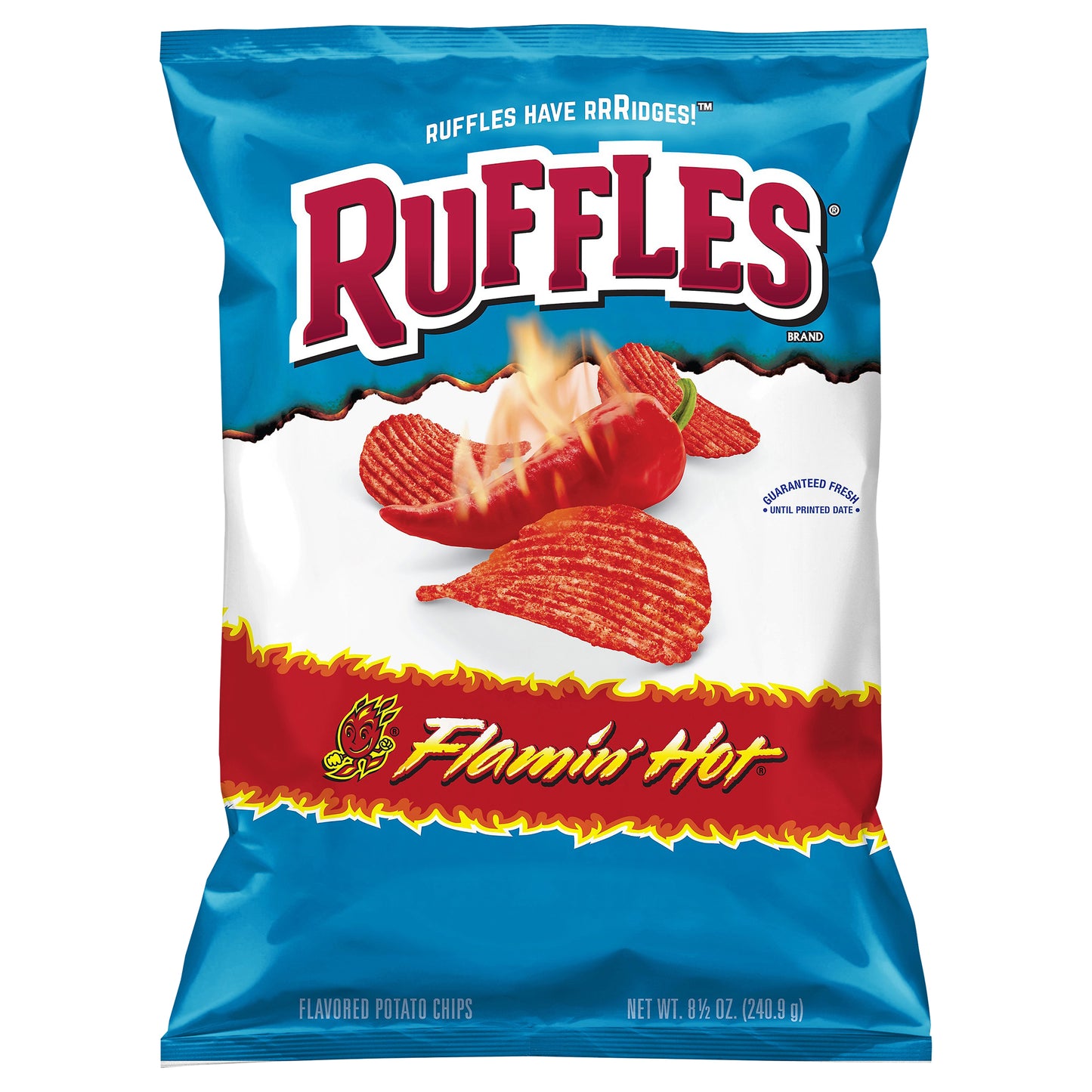Ruffles Flavored Potato Chips Flamin' Hot 8.5 Oz