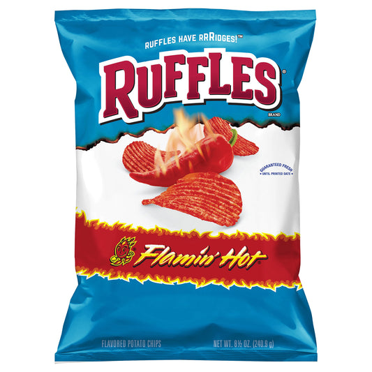 Ruffles Flavored Potato Chips Flamin' Hot 8.5 Oz