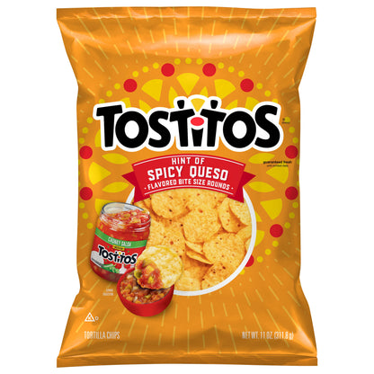 Tostitos Tortilla Chips Hint of Spicy Queso Flavored 11 Oz