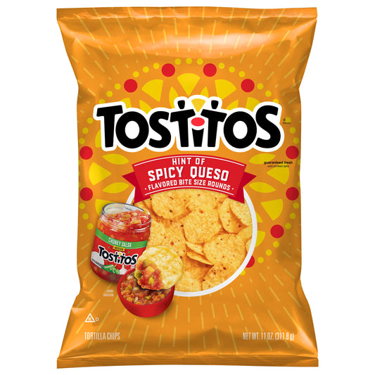 Tostitos Tortilla Chips Hint of Spicy Queso Flavored 11 Oz