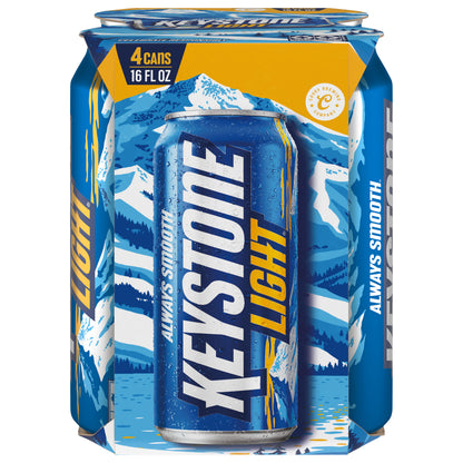Keystone Light Beer 4 - 16 fl oz Cans