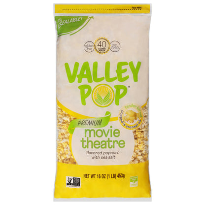 Valley Pop Premium Movie Theater Popcorn with Sea Salt 16 oz